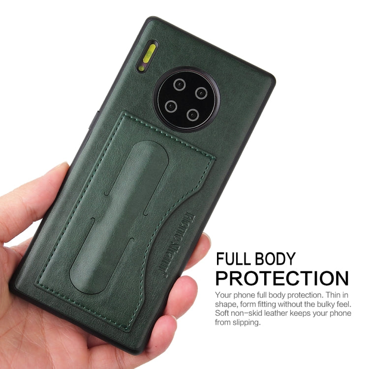 For Huawei Mate 30 Pro Fierre Shann Full Coverage PU Leather Protective Case with Holder & Card Slot