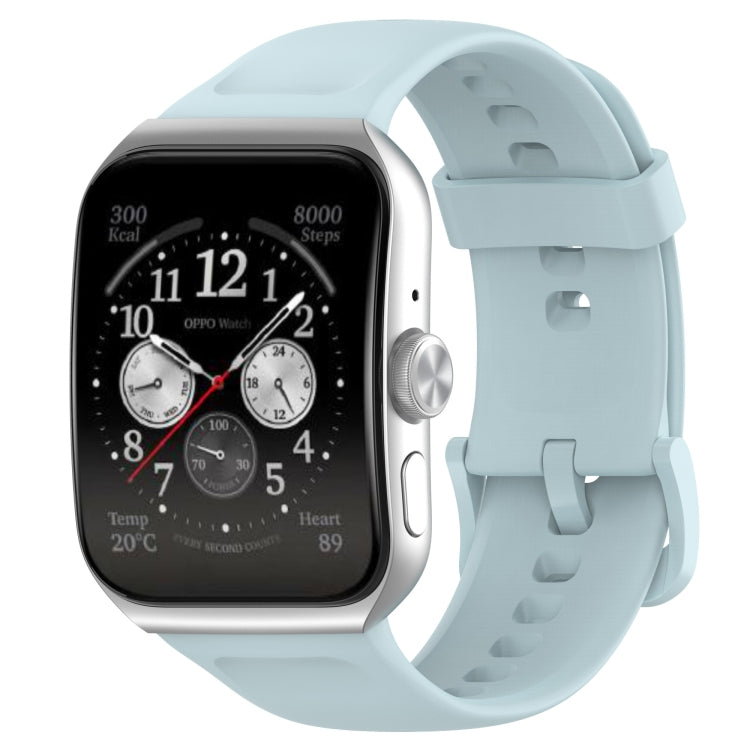 For OPPO Watch 3 Pro Solid Color Soft Silicone Watch Band