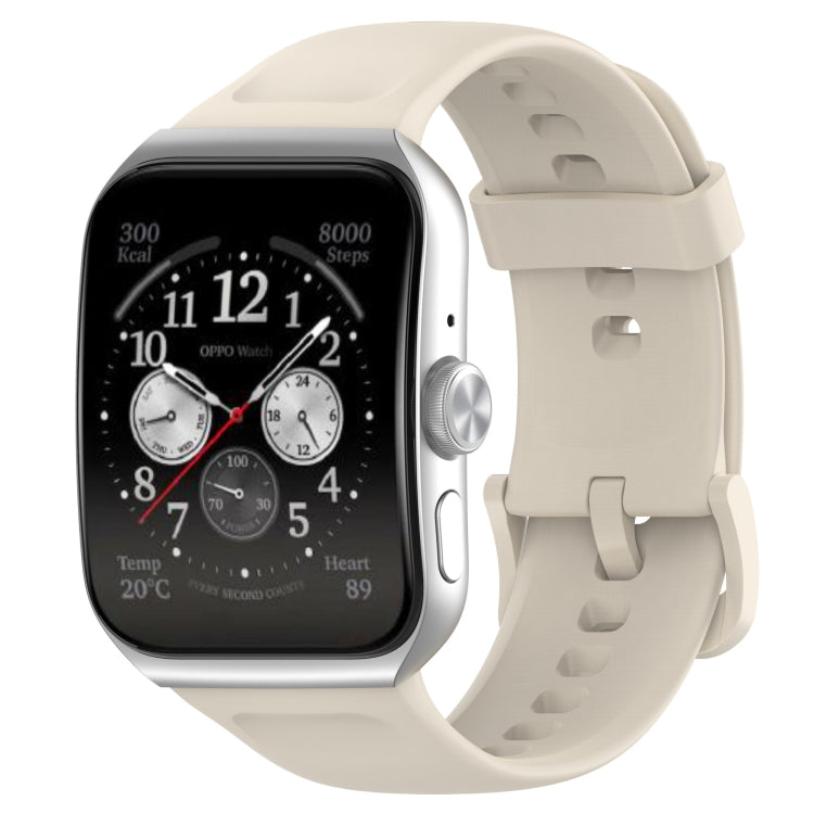 For OPPO Watch 3 Pro Solid Color Soft Silicone Watch Band