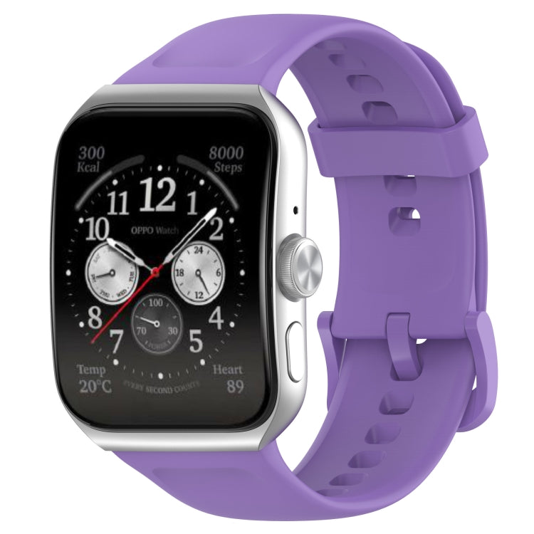 For OPPO Watch 3 Pro Solid Color Soft Silicone Watch Band