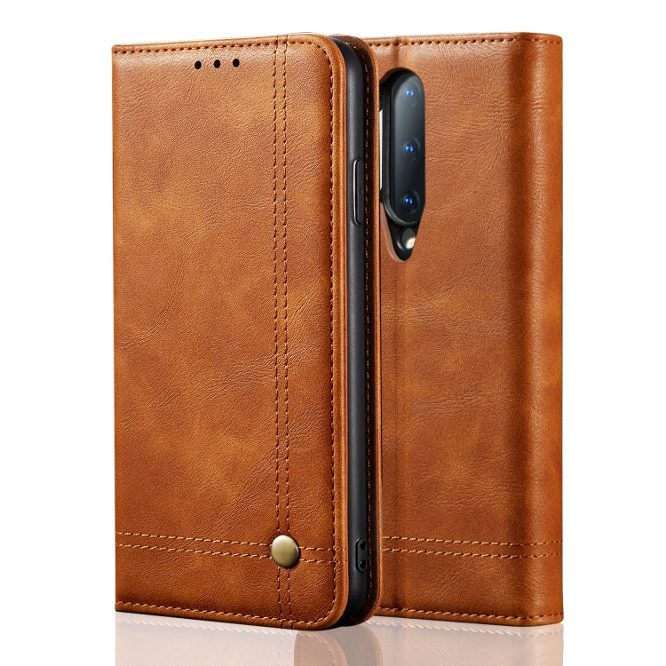 For OnePlus 8 Pro Retro Crazy Horse Texture Horizontal Flip Leather Case , with Card Slots & Holder & Wallet