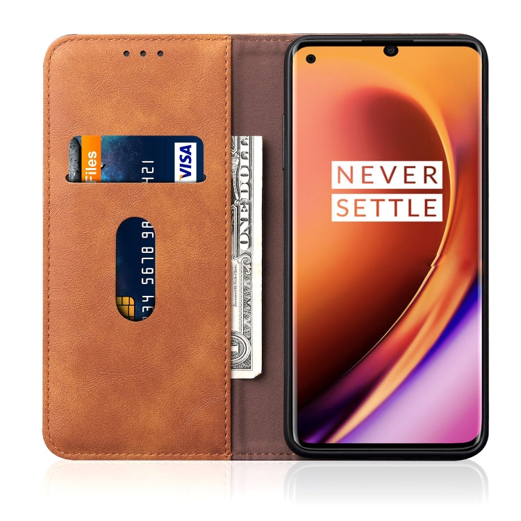 For OnePlus 8 Pro Retro Crazy Horse Texture Horizontal Flip Leather Case , with Card Slots & Holder & Wallet