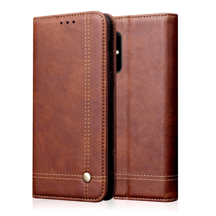 For Galaxy A51 Retro Crazy Horse Texture Horizontal Flip Leather Case , with Card Slots & Holder & Wallet