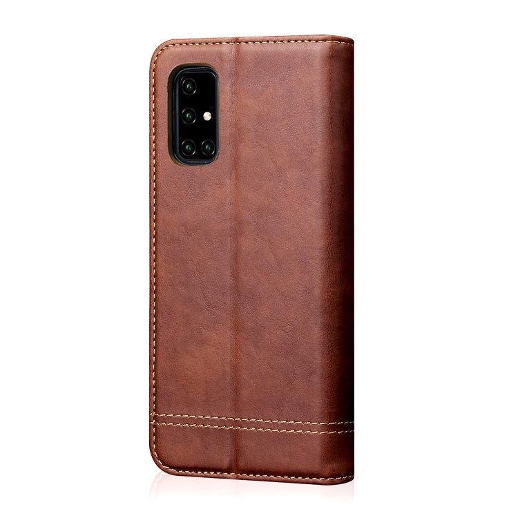 For Galaxy A51 Retro Crazy Horse Texture Horizontal Flip Leather Case , with Card Slots & Holder & Wallet