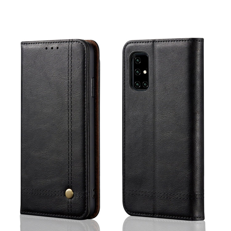 For Galaxy A71 Retro Crazy Horse Texture Horizontal Flip Leather Case , with Card Slots & Holder & Wallet
