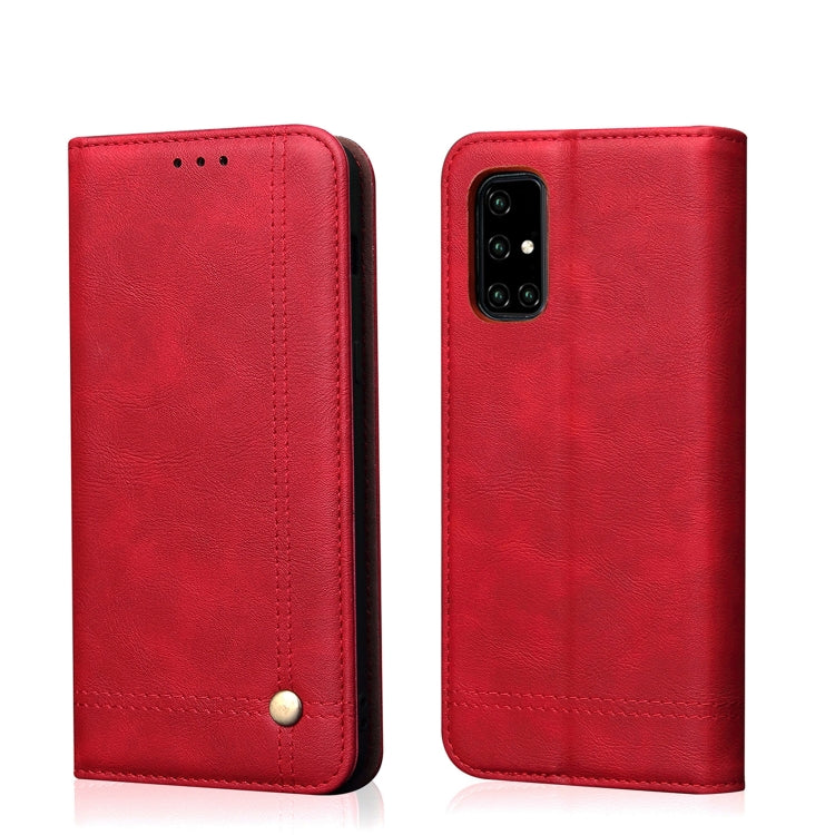 For Galaxy A71 Retro Crazy Horse Texture Horizontal Flip Leather Case , with Card Slots & Holder & Wallet