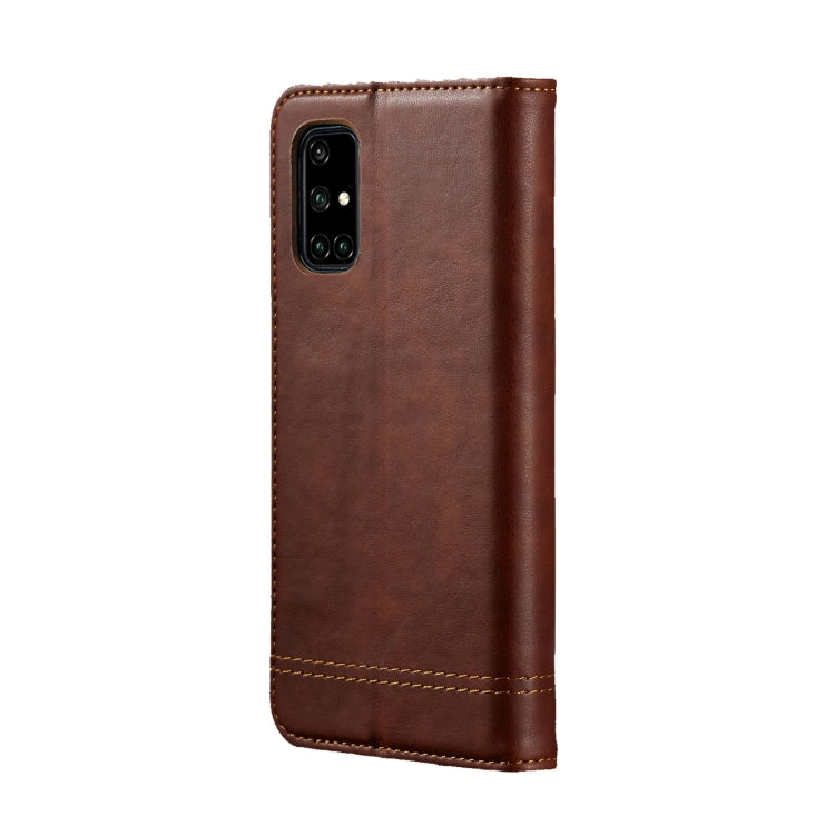 For Galaxy A71 Retro Crazy Horse Texture Horizontal Flip Leather Case , with Card Slots & Holder & Wallet