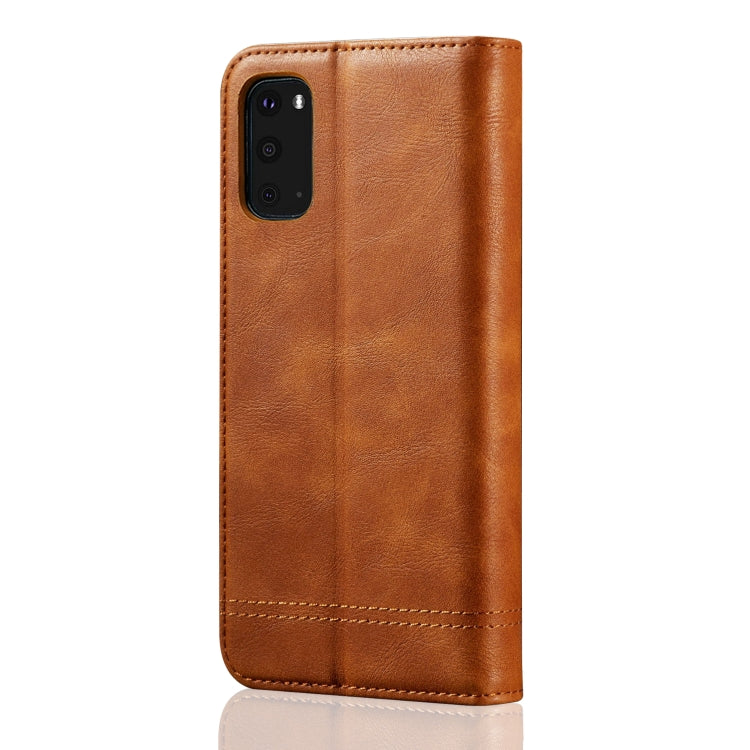 For Galaxy S20 Retro Crazy Horse Texture Horizontal Flip Leather Case , with Card Slots & Holder & Wallet