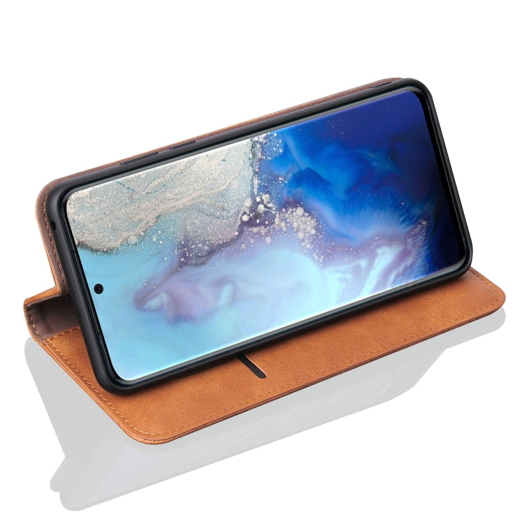 For Galaxy S20 Retro Crazy Horse Texture Horizontal Flip Leather Case , with Card Slots & Holder & Wallet