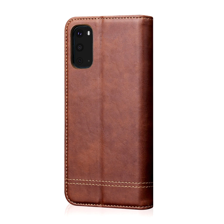 For Galaxy S20 Retro Crazy Horse Texture Horizontal Flip Leather Case , with Card Slots & Holder & Wallet