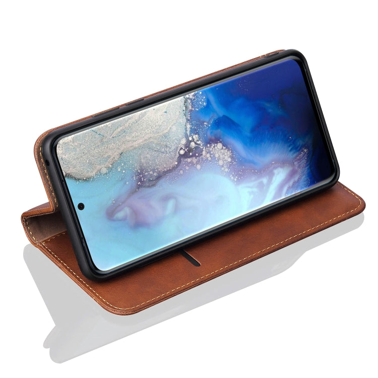 For Galaxy S20 Retro Crazy Horse Texture Horizontal Flip Leather Case , with Card Slots & Holder & Wallet