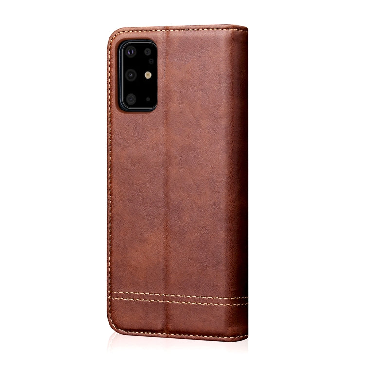 For Galaxy S20 Plus Retro Crazy Horse Texture Horizontal Flip Leather Case , with Card Slots & Holder & Wallet
