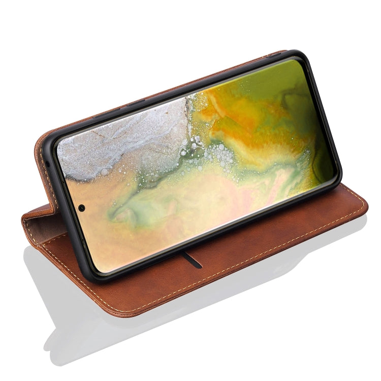 For Galaxy S20 Plus Retro Crazy Horse Texture Horizontal Flip Leather Case , with Card Slots & Holder & Wallet