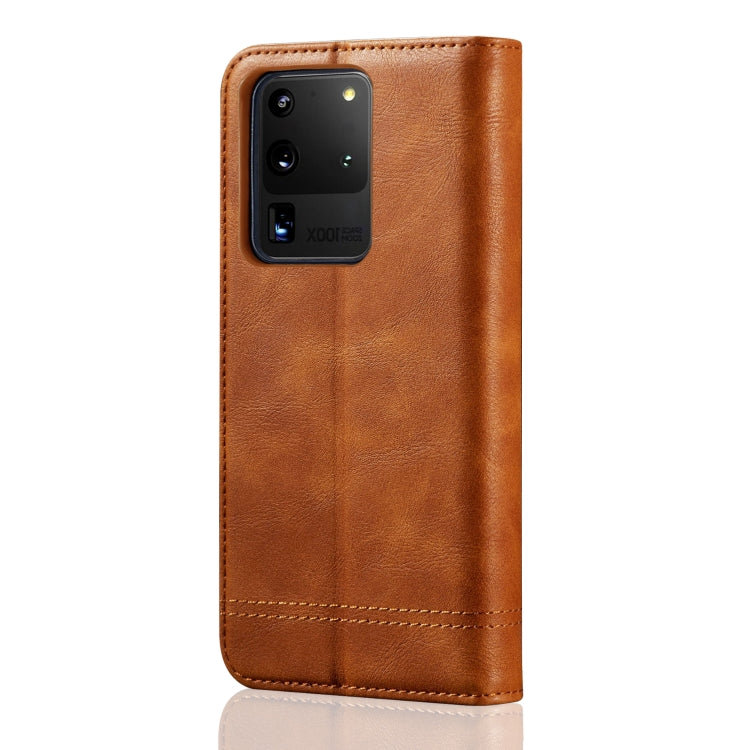For Galaxy S20 Ultra Retro Crazy Horse Texture Horizontal Flip Leather Case , with Card Slots & Holder & Wallet