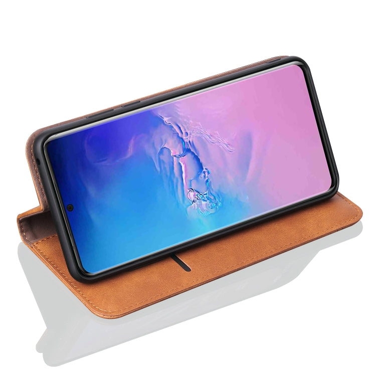 For Galaxy S20 Ultra Retro Crazy Horse Texture Horizontal Flip Leather Case , with Card Slots & Holder & Wallet