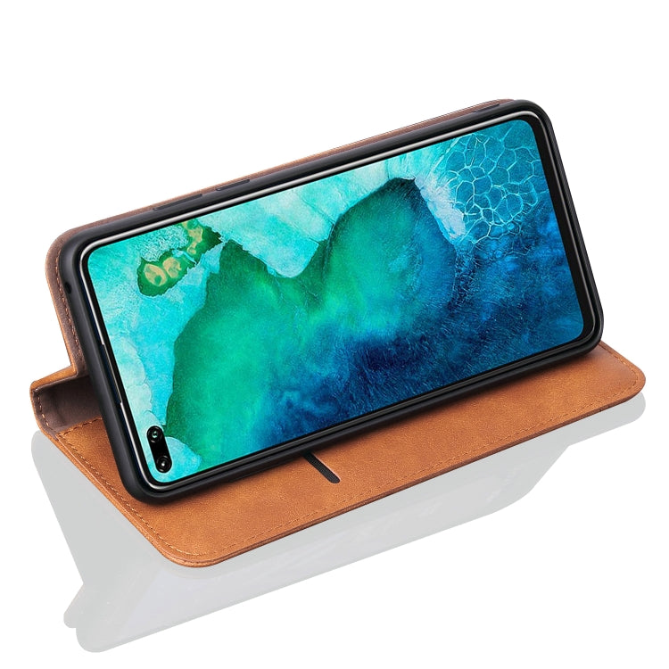 For Huawei Honor 30S Retro Crazy Horse Texture Horizontal Flip Leather Case , with Card Slots & Holder & Wallet