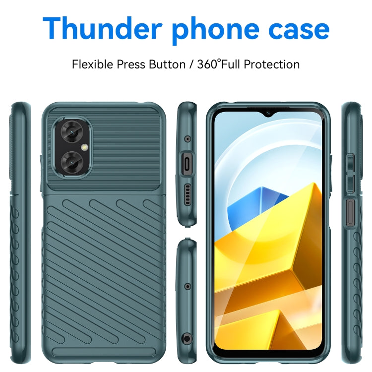 For Xiaomi Poco M5 4G Thunderbolt Shockproof TPU Protective Soft Phone Case