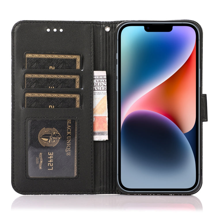 For iPhone 13 Pro Skin Feel Embossed Sunflower Horizontal Leather Case