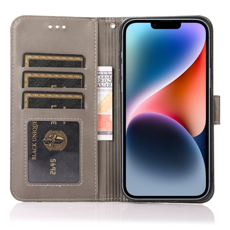 For iPhone 13 Pro Max Skin Feel Embossed Sunflower Horizontal Leather Case