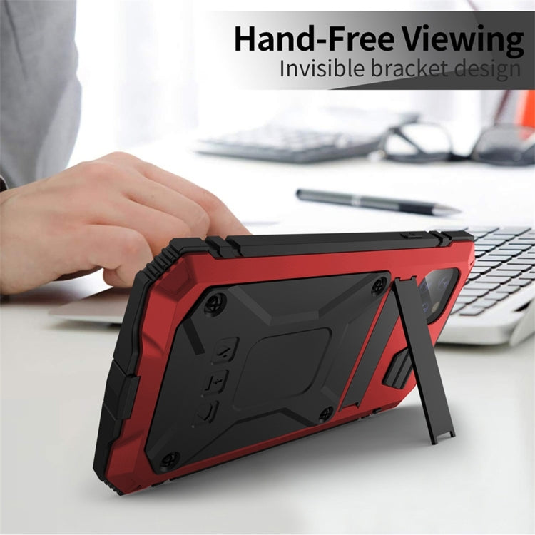 For iPhone 11 Pro Max Shockproof Waterproof Dust-proof Metal + Silicone Protective Case with Holder