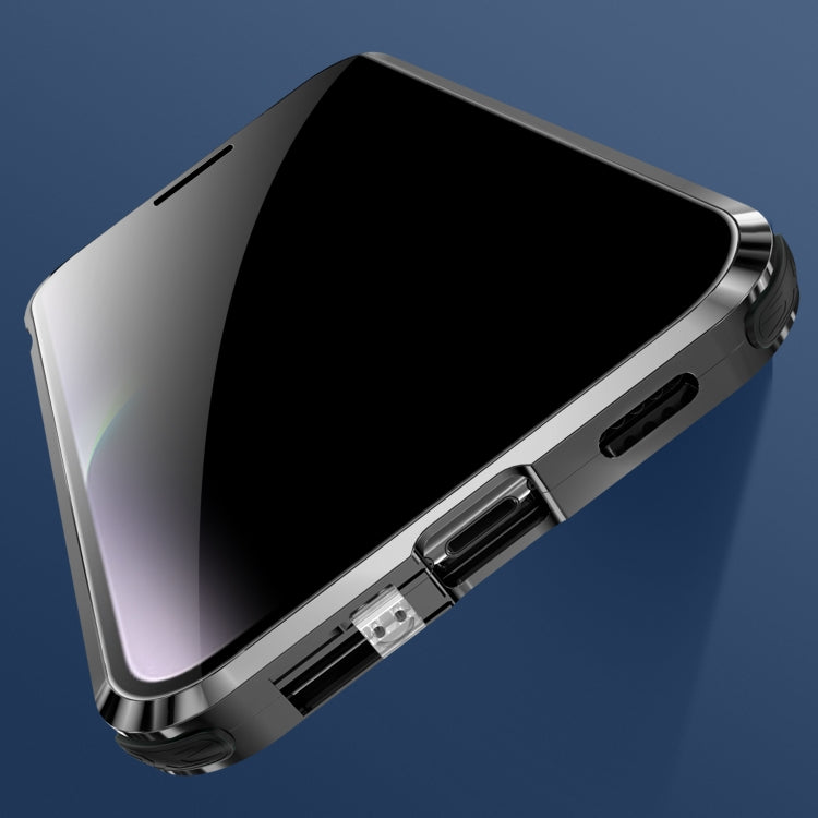 For iPhone 14 Pro Max Anti-peeping Magnetic Tempered Glass Phone Case
