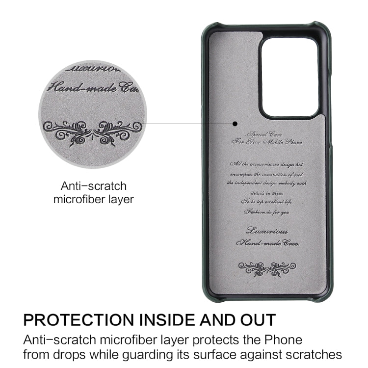 For Galaxy S20 Ultra Fierre Shann Oil Wax Texture Genuine Leather Back Cover Case with 360 Degree Rotation Holder & Card Slot