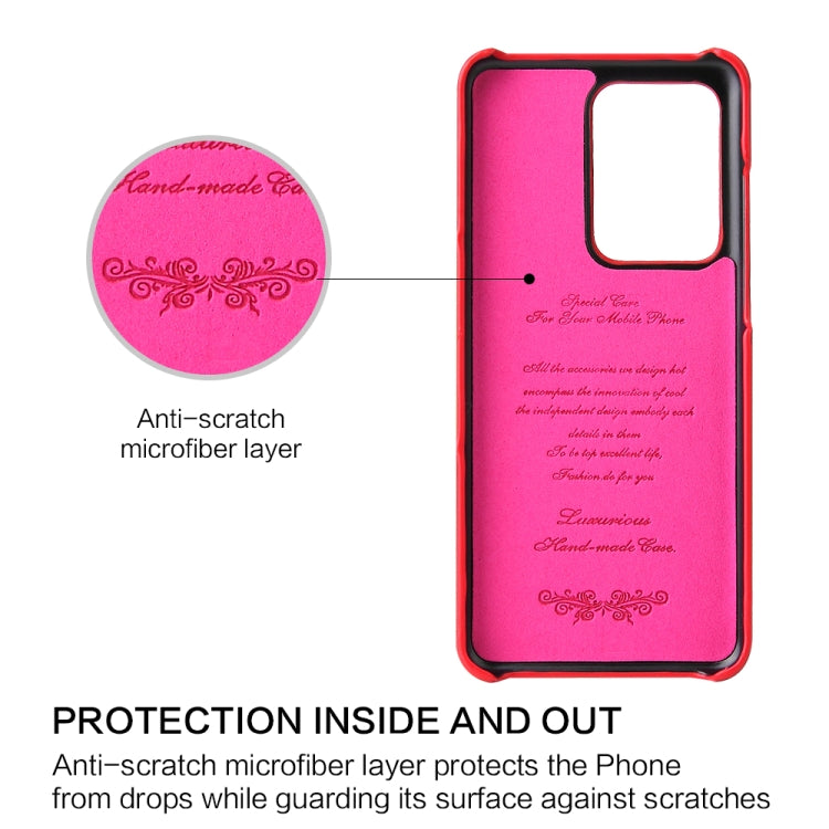 For Galaxy S20 Ultra Fierre Shann Oil Wax Texture Genuine Leather Back Cover Case with 360 Degree Rotation Holder & Card Slot
