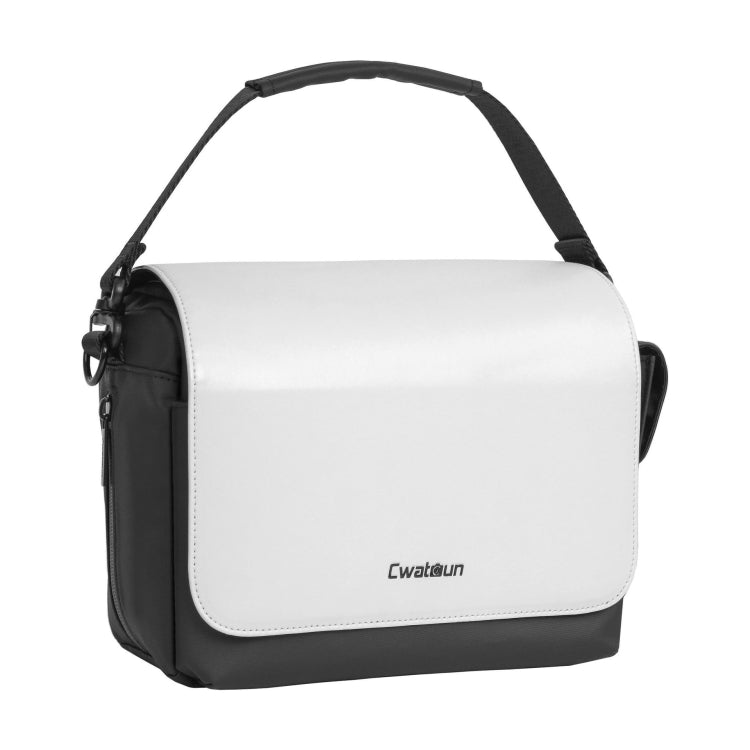 CADeN D73 Camera Sling Bag Water-resistant Shockproof Camera Handbag, Size:23.5 x 14 x 19cm Black White