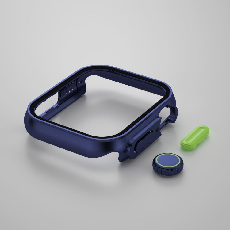 For Apple Watch Series 9 / 8 / 7 45mm Film PC Watch Case with Detachable Button