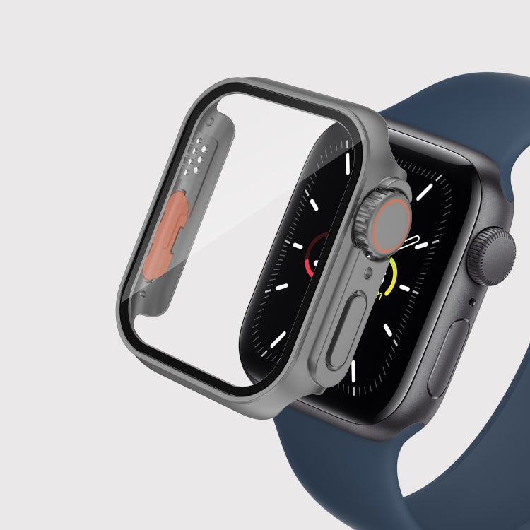 For Apple Watch Series 9 / 8 / 7 45mm Film PC Watch Case with Detachable Button