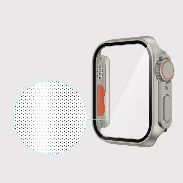 For Apple Watch Series 9 / 8 / 7 45mm Film PC Watch Case with Detachable Button