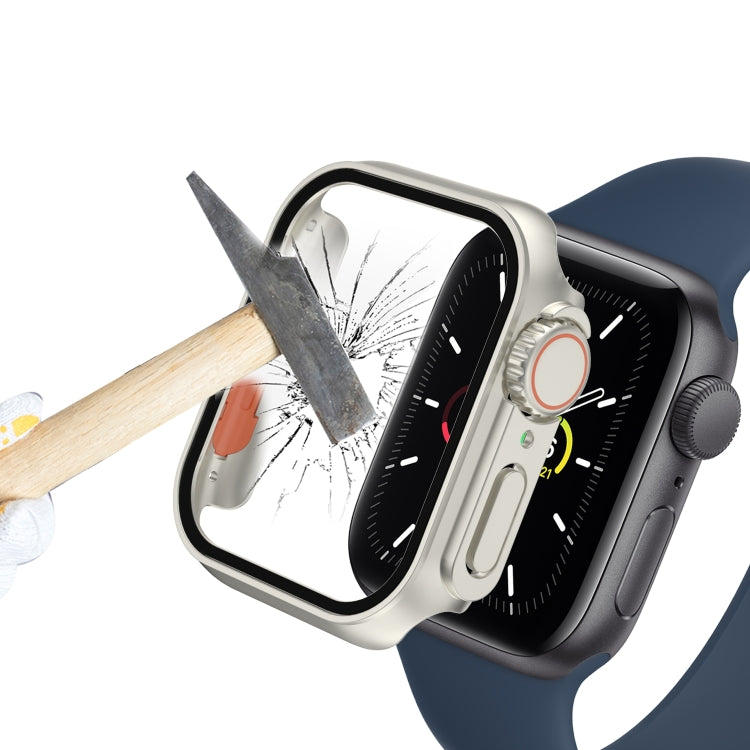 For Apple Watch Series 9 / 8 / 7 45mm Film PC Watch Case with Detachable Button