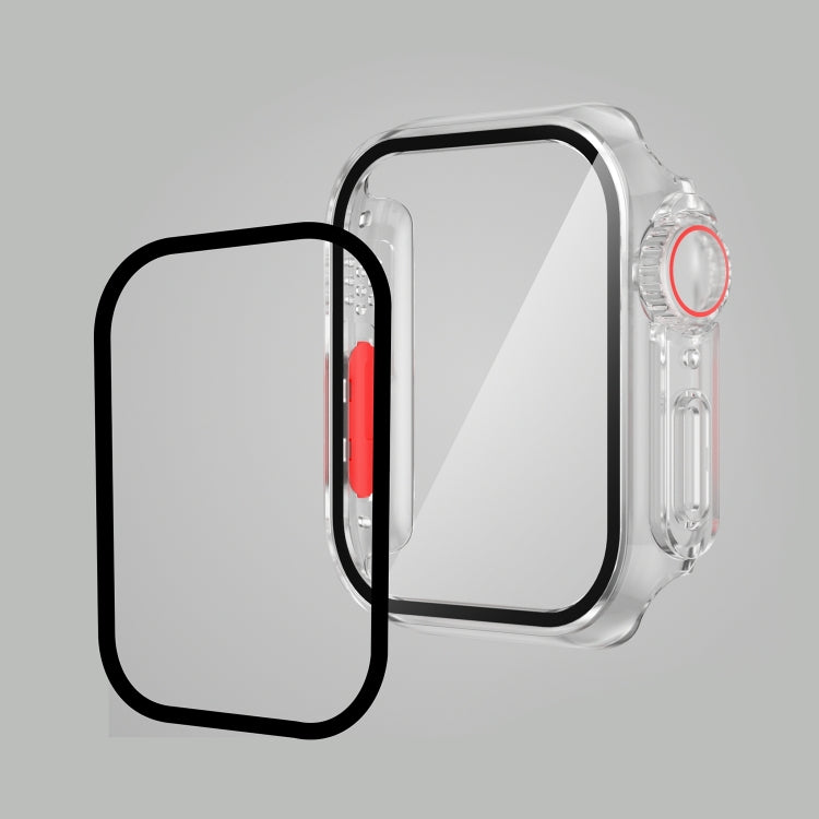 For Apple Watch Series 9 / 8 / 7 45mm Film PC Watch Case with Detachable Button