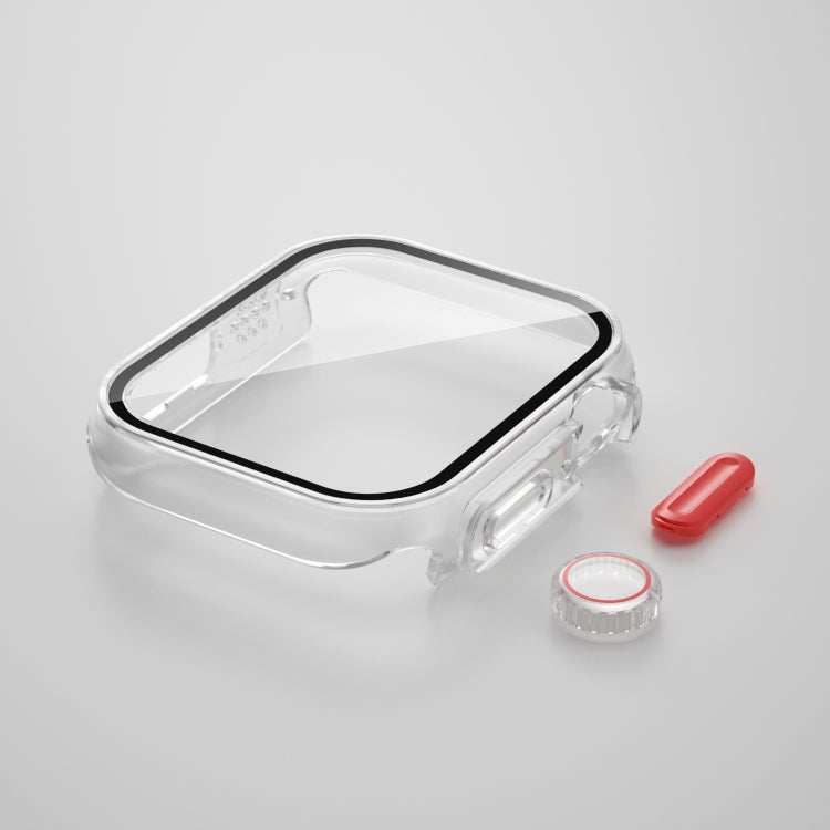 For Apple Watch Series 9 / 8 / 7 45mm Film PC Watch Case with Detachable Button