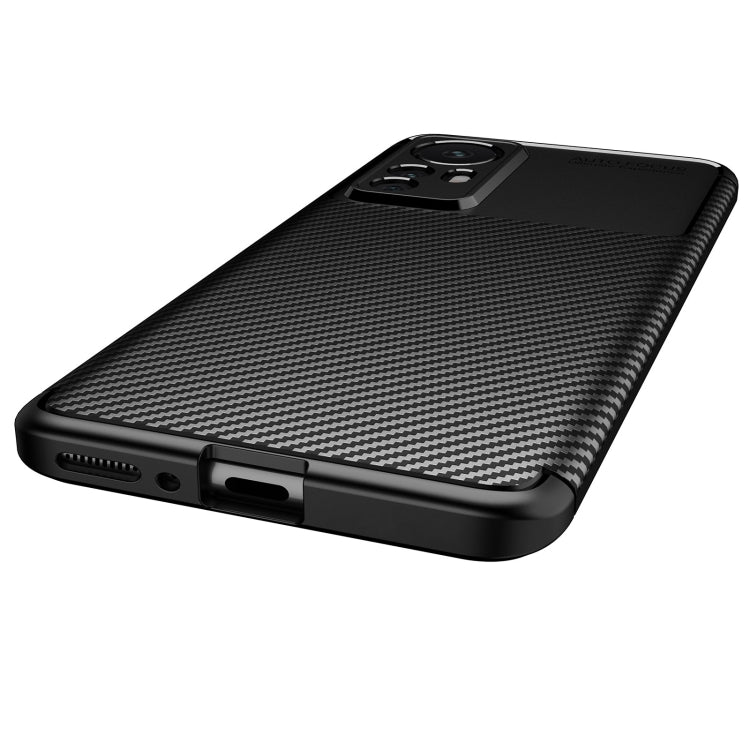 For Xiaomi Redmi K50 Ultra / Xiaomi 12T / 12T Pro Carbon Fiber Texture Shockproof TPU Phone Case