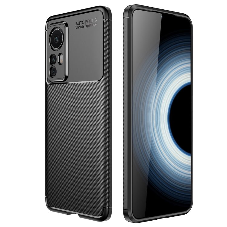 For Xiaomi Redmi K50 Ultra / Xiaomi 12T / 12T Pro Carbon Fiber Texture Shockproof TPU Phone Case
