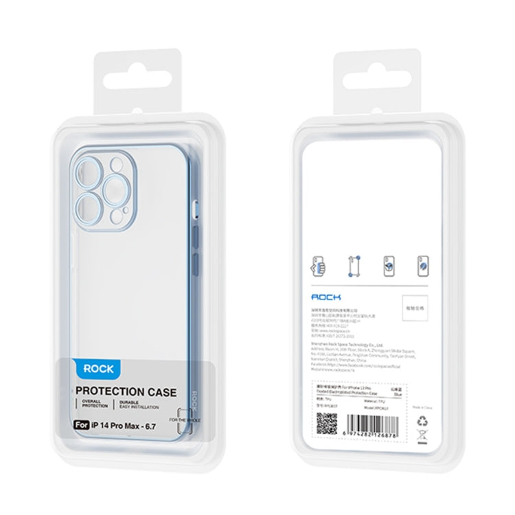 For iPhone 14 Plus ROCK Frosted Plated Phone Case