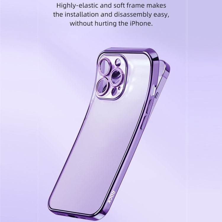 For iPhone 14 Pro ROCK Frosted Plated Phone Case