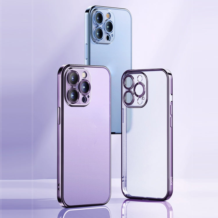 For iPhone 14 Pro Max ROCK Frosted Plated Phone Case