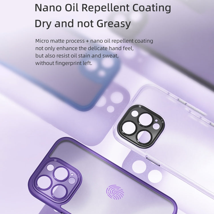 For iPhone 14 Pro Max ROCK Guard Skin-feel Phone Case (Purple)