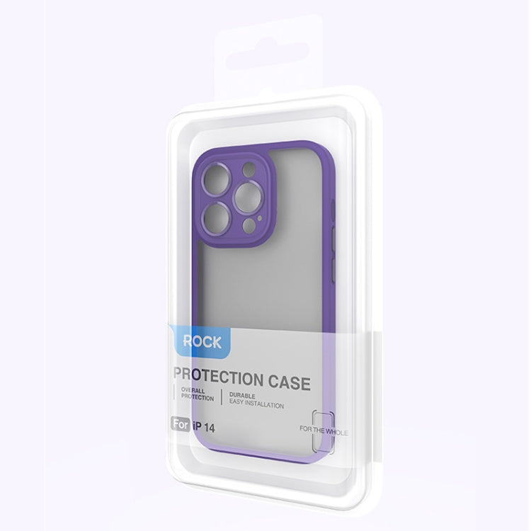 For iPhone 14 Pro Max ROCK Guard Skin-feel Phone Case (Purple)
