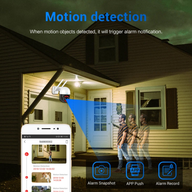 ESCAM QF212 4MP 8XZoom AI Humanoid Detection Auto Tracking WiFi IP Camera, Plug Type:US Plug