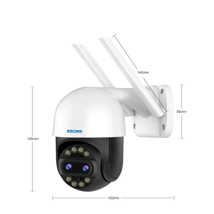 ESCAM QF212 4MP 8XZoom AI Humanoid Detection Auto Tracking WiFi IP Camera, Plug Type:UK Plug