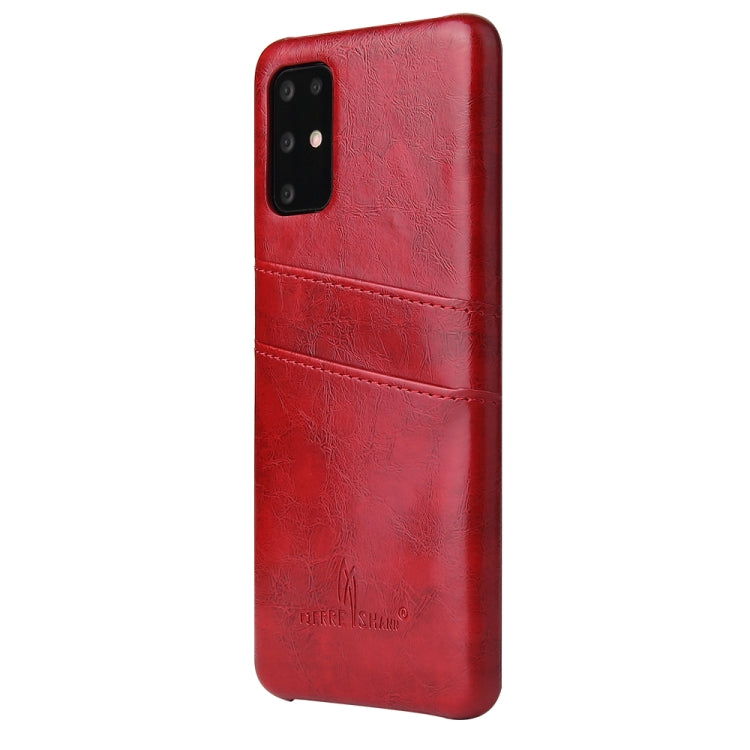 For Galaxy S20 Fierre Shann Retro Oil Wax Texture PU Leather Case with Card Slots