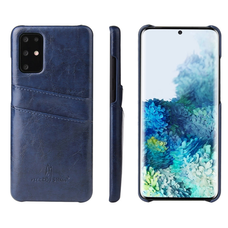 For Galaxy S20 Fierre Shann Retro Oil Wax Texture PU Leather Case with Card Slots