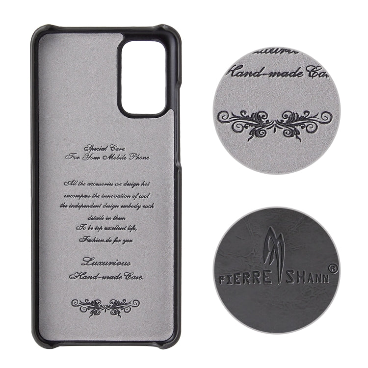For Galaxy S20 Fierre Shann Retro Oil Wax Texture PU Leather Case with Card Slots