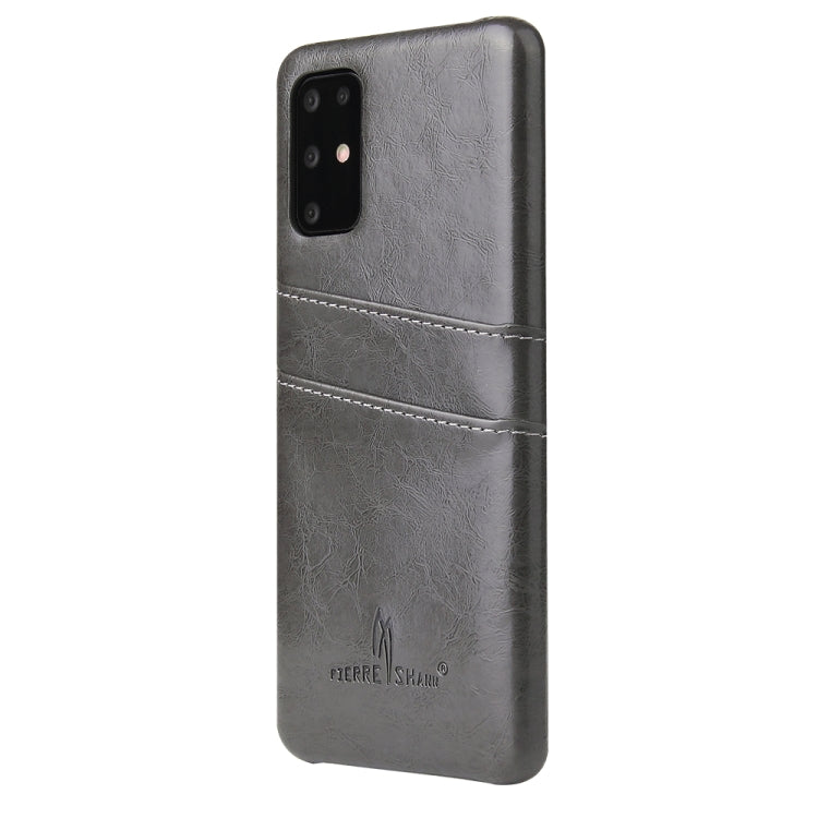 For Galaxy S20+ Fierre Shann Retro Oil Wax Texture PU Leather Case with Card Slots