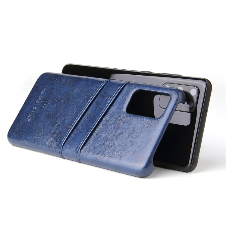 For Galaxy S20+ Fierre Shann Retro Oil Wax Texture PU Leather Case with Card Slots