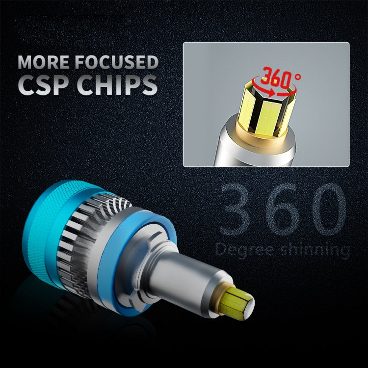 V11 1 Pair H11 6000K / 3000LM / 30W / DC10-32V IP68 Waterproof Car LED Headlight