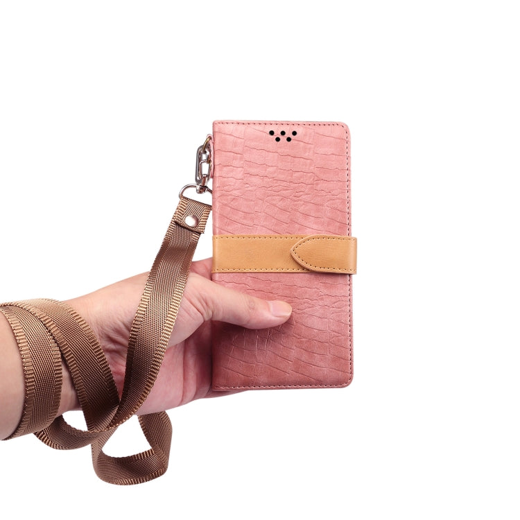 For Galaxy S20 Splicing Color Crocodile Texture PU Horizontal Flip Leather Case with Wallet & Holder & Card Slots & Lanyard